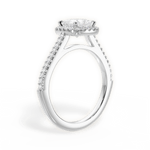 Jeanne Princess Cut Lab Grown Diamond Platinum Engagement Ring - View 3