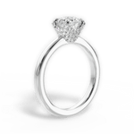 Gemma Round Cut Lab Grown Diamond 18Kt White Gold Engagement Ring - View 4