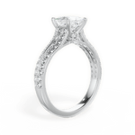 Kendra Princess Cut Lab Grown Diamond 14Kt White Gold Engagement Ring - View 3