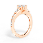 Katie Pear Cut Lab Grown Diamond 18Kt Rose Gold Engagement Ring - View 4