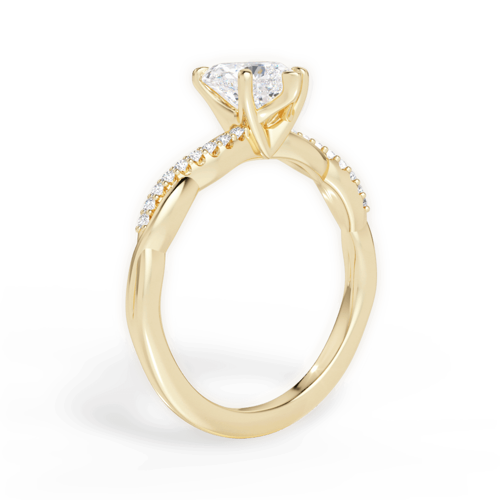 Charlotte Heart Cut Lab Grown Diamond 18Kt Yellow Gold Engagement Ring - View 2