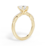 Charlotte Heart Cut Lab Grown Diamond 18Kt Yellow Gold Engagement Ring - View 2