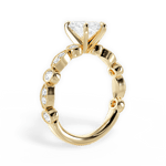 Edith Marquise Cut Lab Grown Diamond 18Kt Yellow Gold Engagement Ring - View 3