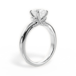 Florence Cushion Cut Lab Grown Diamond 18Kt White Gold Engagement Ring - View 3