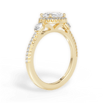 Kara Oval Cut Lab Grown Diamond 18Kt Yellow Gold Engagement Ring - View 4