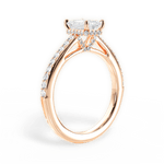 Joan Emerald Cut Lab Grown Diamond 18Kt Rose Gold Engagement Ring - View 4