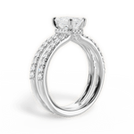Christie Emerald Cut Lab Grown Diamond 14Kt White Gold Engagement Ring - View 4