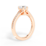 Elise Heart Cut Lab Grown Diamond 18Kt Rose Gold Engagement Ring - View 4