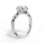 Erica Cushion Cut Lab Grown Diamond 18Kt White Gold Engagement Ring - View 2