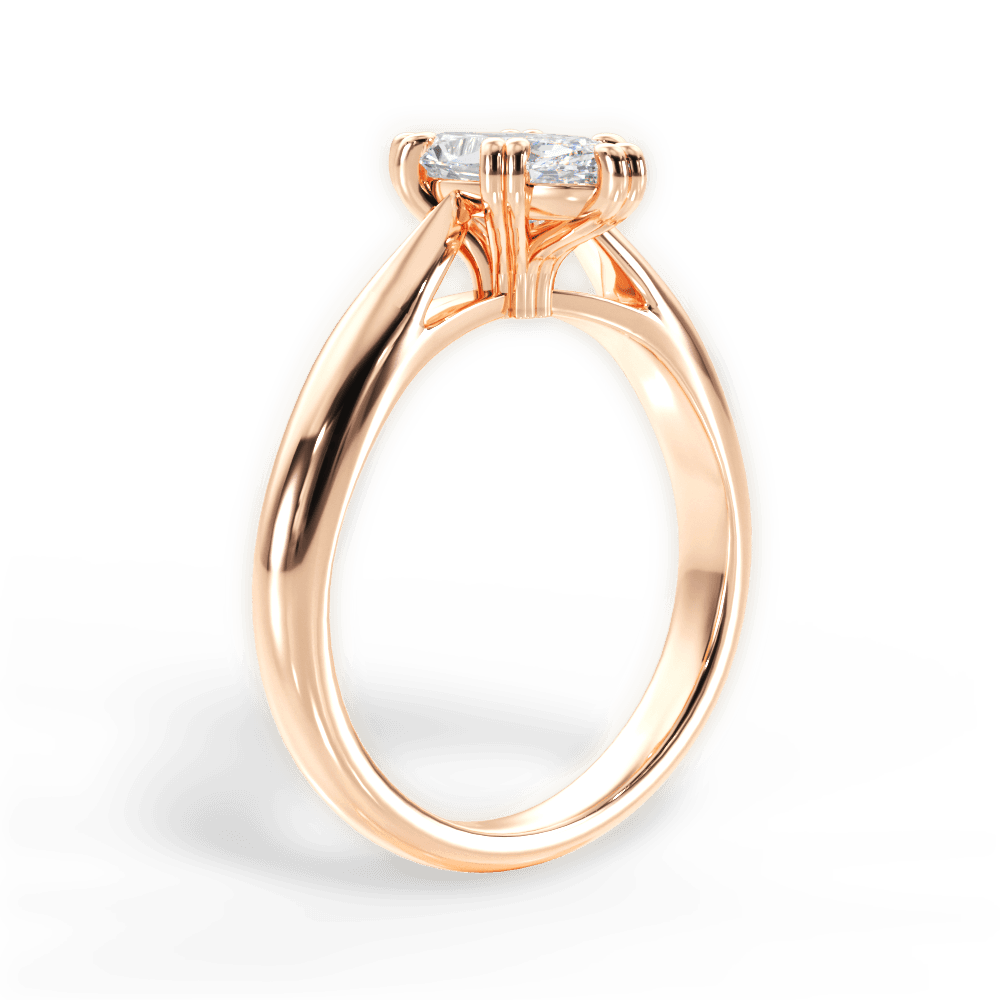 Gillian Marquise Cut Lab Grown Diamond 18Kt Rose Gold Engagement Ring - View 2