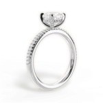 Helen Cushion Cut Lab Grown Diamond Platinum Engagement Ring - View 3