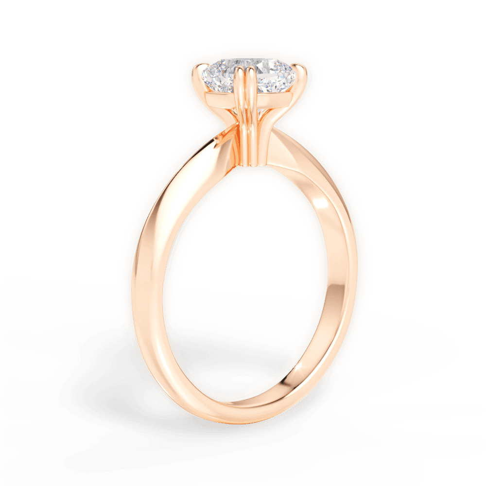 Claudia Cushion Cut Lab Grown Diamond 18Kt Rose Gold Engagement Ring - View 2