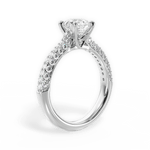 Kira Round Cut Lab Grown Diamond Platinum Engagement Ring - View 4