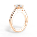Denise Pear Cut Lab Grown Diamond 18Kt Rose Gold Engagement Ring - View 4