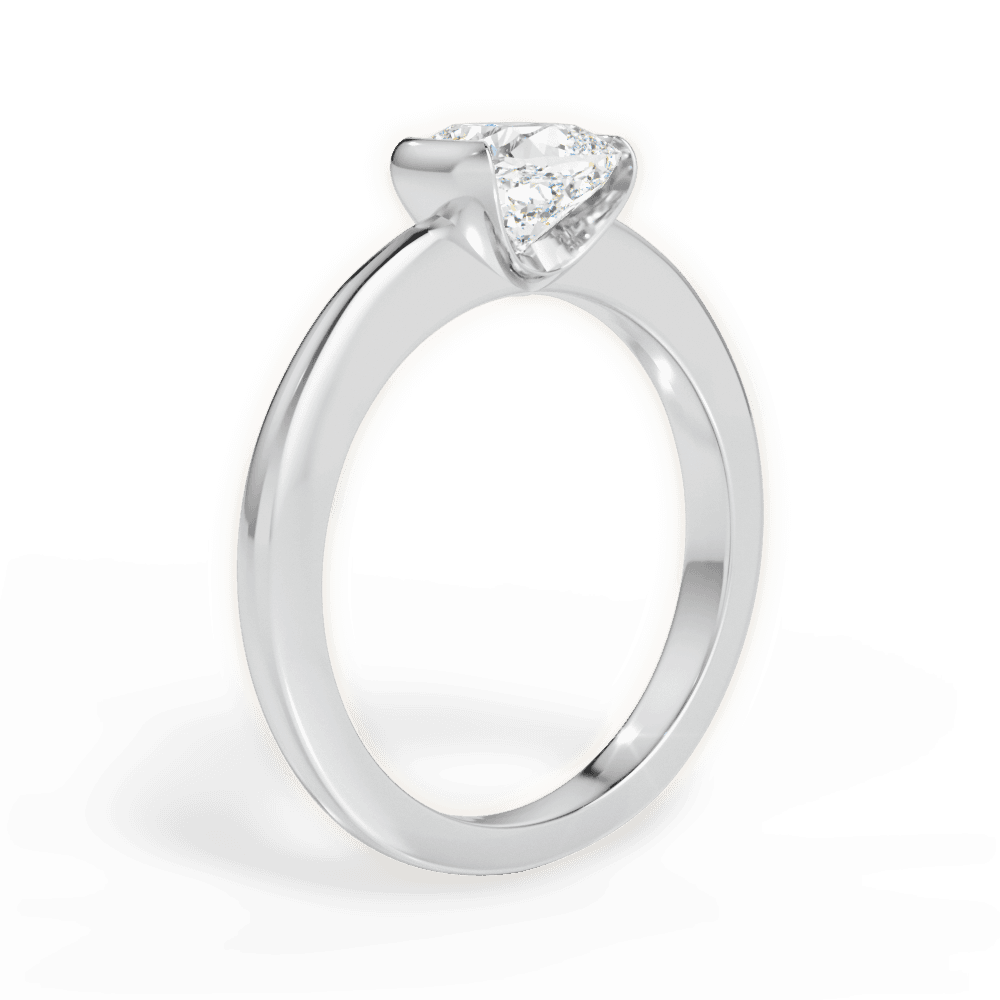 Bridget Cushion Cut Lab Grown Diamond Platinum Engagement Ring - View 3