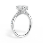 Laura Marquise Cut Lab Grown Diamond Platinum Engagement Ring - View 4