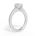 Janet Cushion Cut Lab Grown Diamond 14Kt White Gold Engagement Ring - View 4