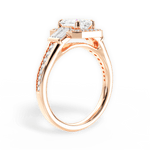 Katherine Emerald Cut Lab Grown Diamond 18Kt Rose Gold Engagement Ring - View 3