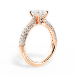 Kira Princess Cut Lab Grown Diamond 18Kt Rose Gold Engagement Ring - View 3