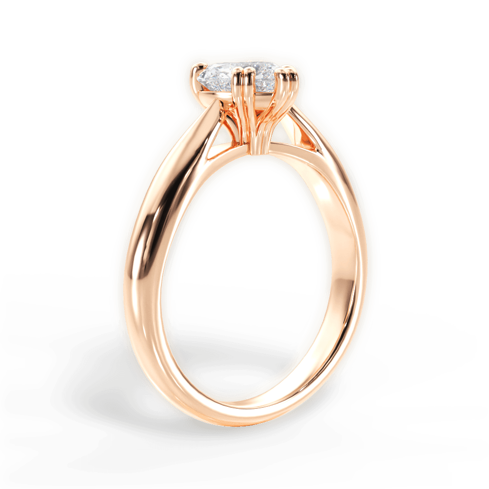 Gillian Heart Cut Lab Grown Diamond 18Kt Rose Gold Engagement Ring - View 3