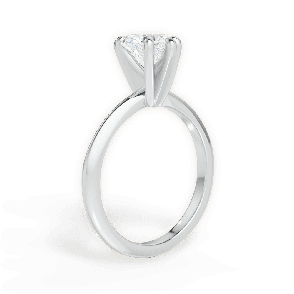 Alicia Heart Cut Lab Grown Diamond 18Kt White Gold Engagement Ring - View 2