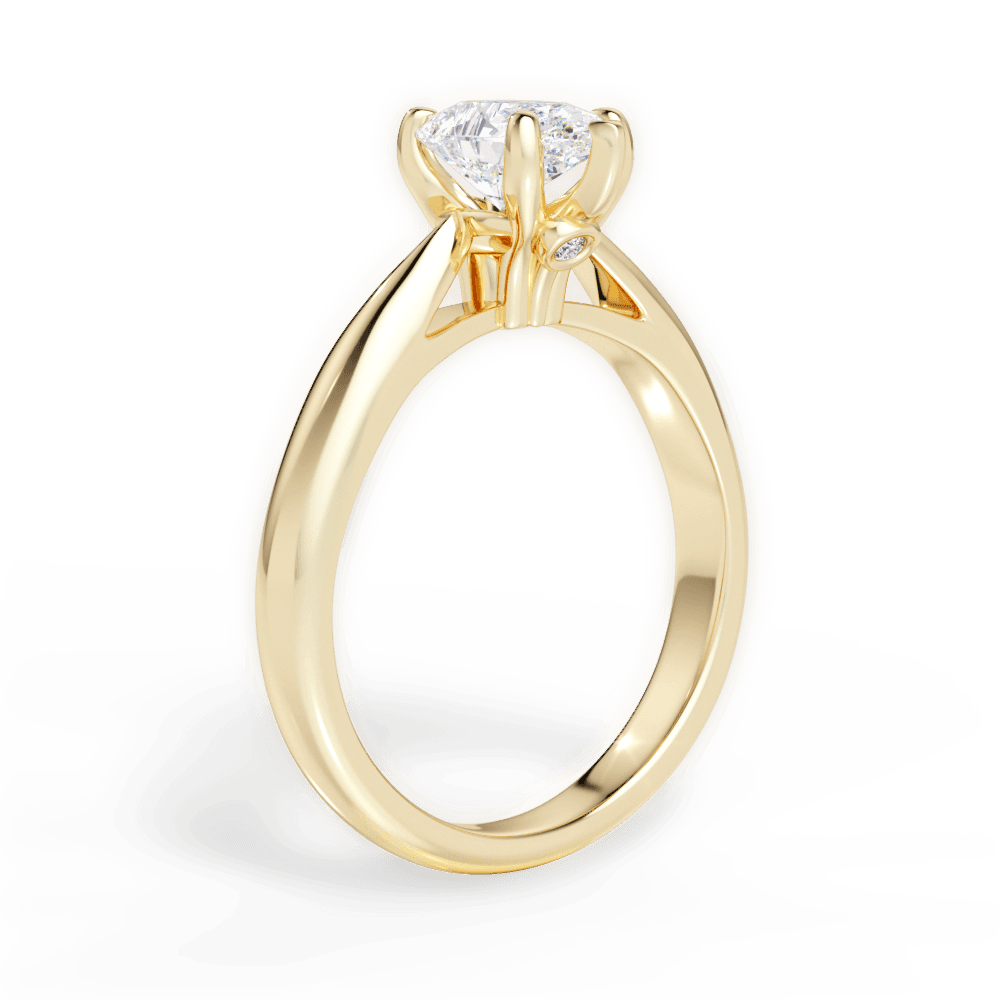 Dolores Pear Cut Lab Grown Diamond 18Kt Yellow Gold Engagement Ring - View 2
