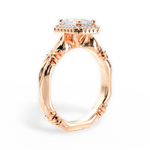 Erica Emerald Cut Lab Grown Diamond 18Kt Rose Gold Engagement Ring - View 2