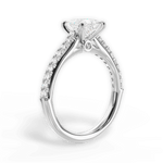 Frances Princess Cut Lab Grown Diamond 14Kt White Gold Engagement Ring - View 4