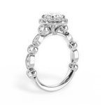 Irene Round Cut Lab Grown Diamond 14Kt White Gold Engagement Ring - View 3