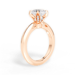 Elaine Cushion Cut Lab Grown Diamond 18Kt Rose Gold Engagement Ring - View 4