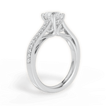 Deborah Heart Cut Lab Grown Diamond Platinum Engagement Ring - View 3