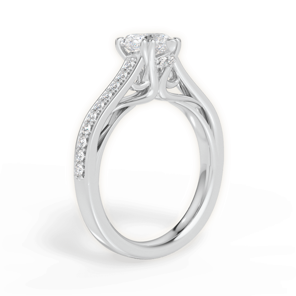Deborah Heart Cut Lab Grown Diamond 18Kt White Gold Engagement Ring - View 3