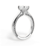 Carrie Emerald Cut Lab Grown Diamond 18Kt White Gold Engagement Ring - View 4