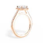 Jeanne Princess Cut Lab Grown Diamond 18Kt Rose Gold Engagement Ring - View 3