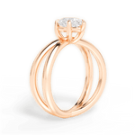 Ada Pear Cut Lab Grown Diamond 18Kt Rose Gold Engagement Ring - View 3