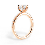 Helen Heart Cut Lab Grown Diamond 18Kt Rose Gold Engagement Ring - View 4