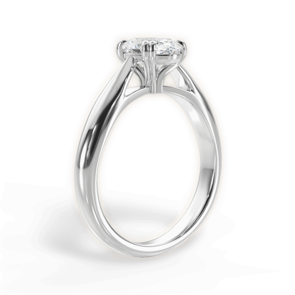 Camila Oval Cut Lab Grown Diamond 14Kt White Gold Engagement Ring - View 3