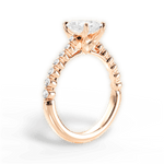 Dana Radiant Cut Lab Grown Diamond 18Kt Rose Gold Engagement Ring - View 4