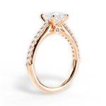 Frances Princess Cut Lab Grown Diamond 18Kt Rose Gold Engagement Ring - View 2