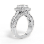 Madison Cushion Cut Lab Grown Diamond 14Kt White Gold Engagement Ring - View 3