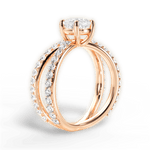 Lauren Cushion Cut Lab Grown Diamond 18Kt Rose Gold Engagement Ring - View 2