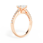 Diane Marquise Cut Lab Grown Diamond 18Kt Rose Gold Engagement Ring - View 3
