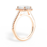 Jeanne Emerald Cut Lab Grown Diamond 18Kt Rose Gold Engagement Ring - View 3