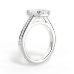 Denise Emerald Cut Lab Grown Diamond 18Kt White Gold Engagement Ring - View 3