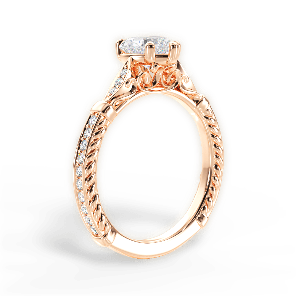 Gabriela Heart Cut Lab Grown Diamond 18Kt Rose Gold Engagement Ring - View 2