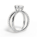 Jennifer Marquise Cut Lab Grown Diamond 14Kt White Gold Engagement Ring - View 3