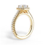 Kim Asscher Cut Lab Grown Diamond 18Kt Yellow Gold Engagement Ring - View 3