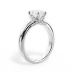 Florence Radiant Cut Lab Grown Diamond 18Kt White Gold Engagement Ring - View 3