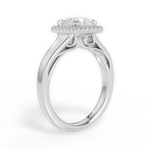Jasmin Princess Cut Lab Grown Diamond 18Kt White Gold Engagement Ring - View 3