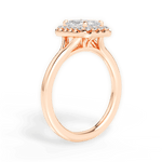 Geneva Emerald Cut Lab Grown Diamond 18Kt Rose Gold Engagement Ring - View 2